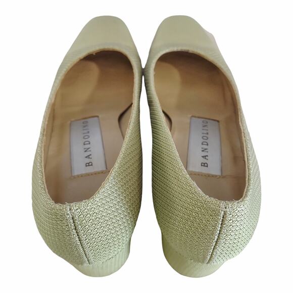 BANDOLINO Iridescent Green Pumps Size 8M Preppy Classic Block Heels Clean Simple - Picture 7 of 11